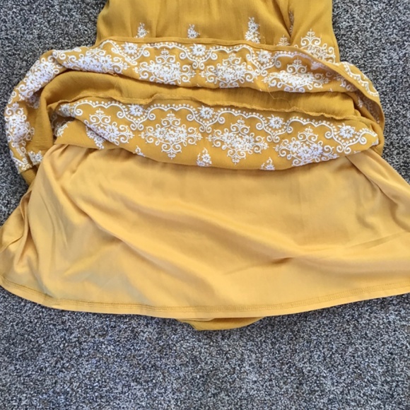 Savanna Jane Mustard Yellow Sleeveless Dress Sz M - Picture 5 of 7